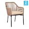 Flash Furniture Set of 2 Natural All-Weather Woven Patio Chairs, 2PK SDA-AD892006-NAT-2-GG - alternate 3